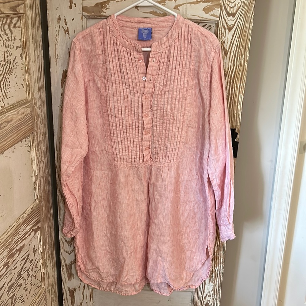 Pine Cone Hill 100% Linen Tunic Dress